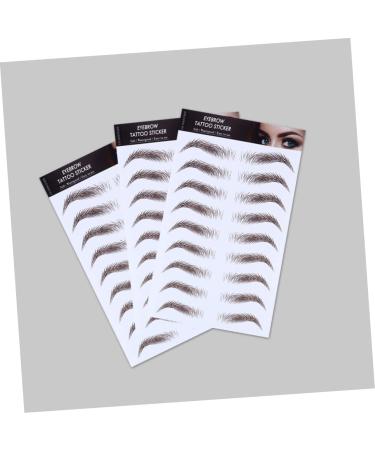 Mipcase 5pcs Eyebrow Stickers Eyebrow Tattoos Temporary False Eyebrows Cosmetics Water Proof Makeup 6d 21x15cm Brown - Buy Online on GoSupps.com