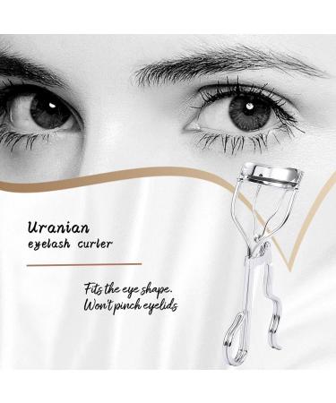 Uranian Beauty Eyelash Curler - Curved Makeup Tool for Women & Girls | Silver | International Shipping - Buy Online on GoSupps.com