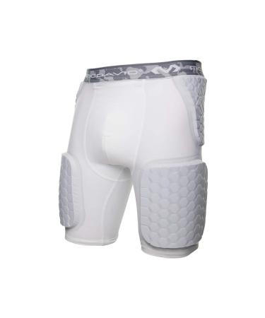 McDavid Padded Compression Pants with Pads Hip Coccyx Thigh Pads White SM