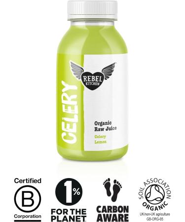 Rebel Kitchen Juices (Celery Juice 8 x 250ml) - Organic - Cold Pressed - Made in the UK - Soil Association Certified - 1% for the Planet - B-Corp Certified Celery Juice 250 ml (Pack of 1) - Buy Online on GoSupps.com