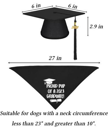 STMK Dog Graduation Cap Bandana 2023 Tassel - Black Cap & Bandana Set for Small to Large Dogs - Buy Online on GoSupps.com