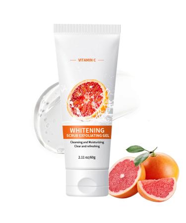 Orange Exfoliating Whitening Gel Vitamin C Face Exfoliator Scrub Whitening Scrub Exfoliating Gel Deep Cleansing Exfoliating Face Wash Exfoliating Face Scrub For Men & Women Face Body Skin - 60g