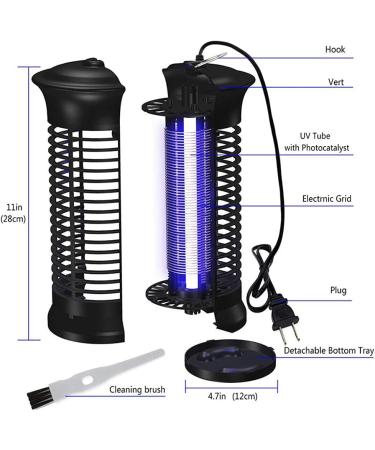 LED Mosquito Killer Lamp EU Or US AC100-240V Night Light UV Purple Bug Zapper Pest Bug Killer Trap Garden Patio Travelling Black purple - Buy Online on GoSupps.com