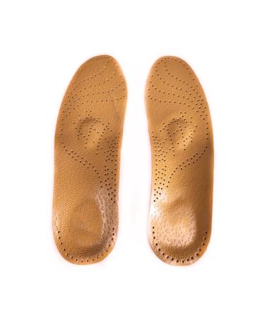 Shoes Insole Leather Orthotic Insoles Flat Feet High Arch Support Orthopedic Shoes Sole Fit in O/X Leg(EU 45 46) EU 45 46 D