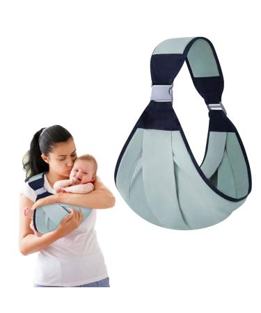 TSHAOUN Baby Carrier Portable One Shoulder Toddler Carrier Anti-Slip Toddler Sling Soft Baby Sling with Adjustable Shoulder Straps for Newborn Infant up to 35Lbs. (Green)