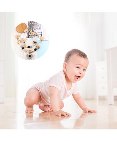 Artestar 6-Piece Wood Pacifier Clip Set | Chic Pacifier Chain Accessories for Babies - Buy Online on GoSupps.com