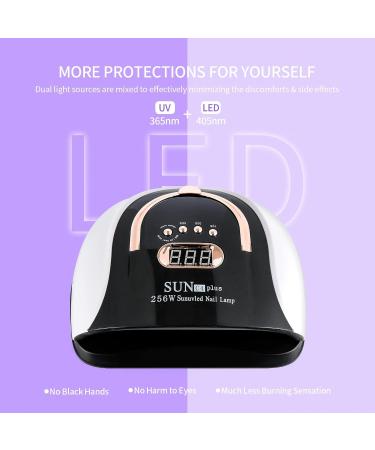 LIARTY Portable 256W UV LED Nail Dryer Lamp - Professional Gel Nail Lamp with LCD Display for Perfect Nails - Buy Online on GoSupps.com