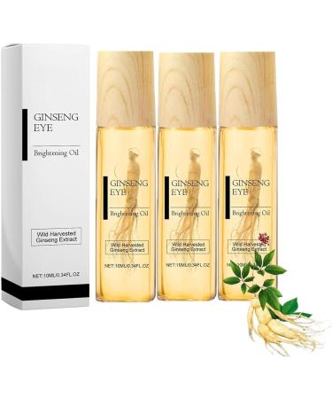Ginseng Eye Oil Roller Ginseng Eye Brightening Oil Roll On Ginseng Under Eye Roller Oil Essense Anti-Wrinkle Eye Serum for Dark Circles Fine Lines and Wrinkles (3pcs)