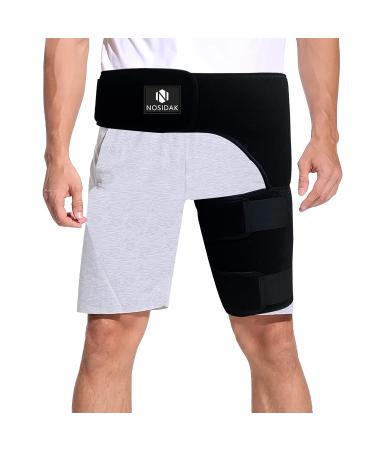 NOSIDAK Hip Brace - Sciatica Pain Relief & Thigh Compression Sleeve for SI Joint, Nerve Pain, Arthritis, Bursitis, and Muscle Strain - Buy Online on GoSupps.com