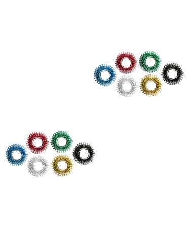 Ultechnovo 12 StK game set for children mini toys ring for children massage roller spiky finger children's toys acupressure ring vibrating ring sting strap small elementary school spring