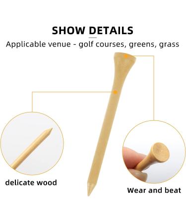 Jawflew Golf Tees - 50 Pack of 3.3 Tall Natural Wood Tees to Reduce Side Spin and Friction - Buy Online on GoSupps.com
