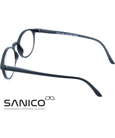 Sanico Fashionable Reading Glasses | Diopter Options 1.0 to 3.5 | Unisex Venezia Black | Stylish Visual Aid for Men & Women - Buy Online on GoSupps.com
