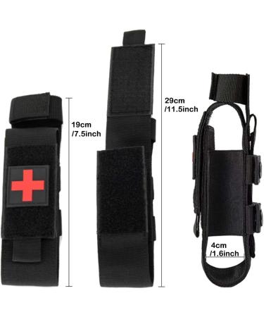 Feloyal Tactical Molle Tourniquet Holder Bag - Military Pocket Emergency Equipment Pouch for First Aid & Trauma Scissors (Black) - Buy Online on GoSupps.com