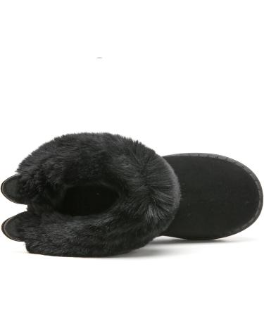 Yeeteepot Baby Girls' Winter Booties | Boys Warm Lined Snow Boots | Kids Anti-Slip Ankle Boots | Indoor Soft Soled Toddler Shoes | 8.5 UK Child Size B Black - Buy Online on GoSupps.com