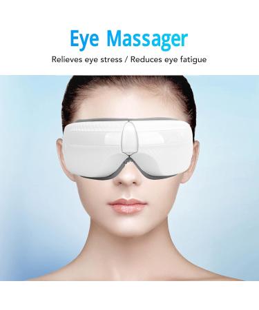 Eye Massager with Heat & Vibration - Bluetooth Relaxation for Swollen Eyes & Dark Circles | 3 Modes for Ultimate Comfort - Buy Online on GoSupps.com