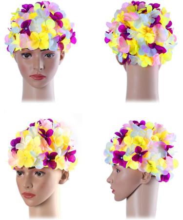 Didiseaon Size L Flower Swim Cap for Women - Keep Hair Dry | Hair Accessories - Buy Online on GoSupps.com