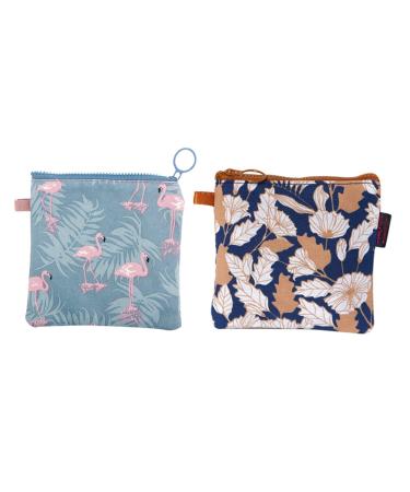 Exceart 2 x zip bag for women's bandages menstrual pads zipper menstruation bag for teenagers girls women