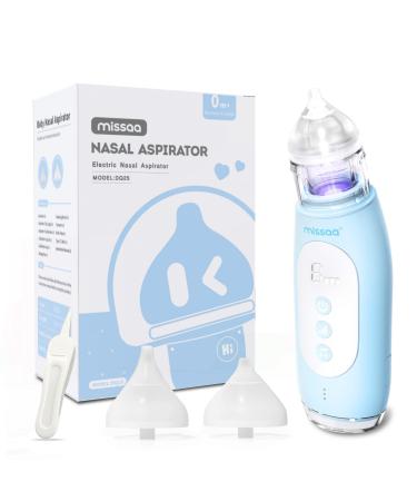 MISSAA Nasal Aspirator for Baby  Electric Nose Aspirator for Toddler  Baby Nose Sucker with 3 Suction Levels & 2 Silicone Tips  Self-Cleaning  Music and Light Soothing Function  Blue - Buy Online on GoSupps.com
