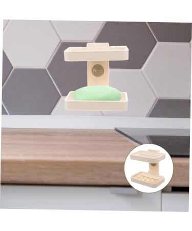 Anneome Soap Box House Draining Dish -mounted Soap Dishes Bathroom Decor Soap Holder for Shower Soap Stand Plastic Soap Dispenser Desk Topper Kitchen Double Layer White Drainer Rack Abs - Buy Online on GoSupps.com