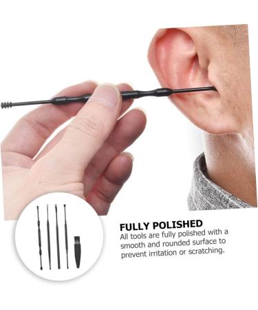 Healifty Ear Cleaner Tools Kit - Portable Spiral Ear Remover and Wax Scoop Set - Buy Online on GoSupps.com