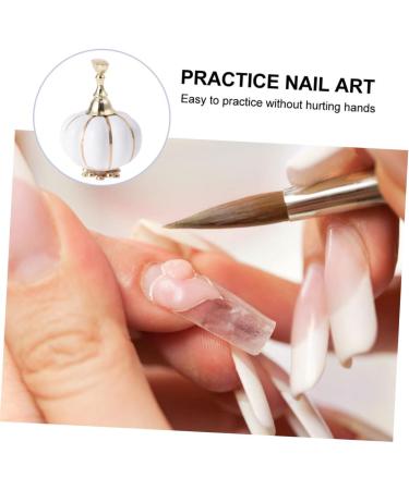 FRCOLOR Nail art practice holder nail training stand display rack Nail Holders Acrylic Base manicure tool false nail tip display acrylic display risers nail art tool magnetic white makeup 5.4x3.5cm White - Buy Online on GoSupps.com