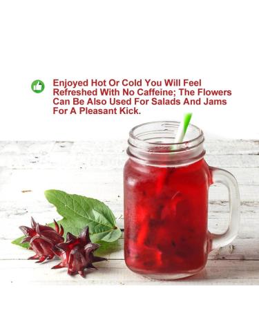 Buy Organic Roselle Hibiscus Tea - Dried Hibiscus Blooms 50g | Health Benefits International Shipping - Buy Online on GoSupps.com