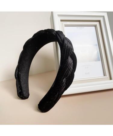 LEBENSWERT Velvet Braided Headband for Women - Vintage Wide Traditional Hairband in Black | Stylish Fashion Accessories International Shipping - Buy Online on GoSupps.com