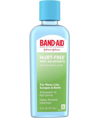 Band Aid Brand First Aid Antiseptic Wash - Pain Relief & Germ Kill 6 Fl Oz (Pack of 6) - Ideal for Wound Care - Buy Online on GoSupps.com