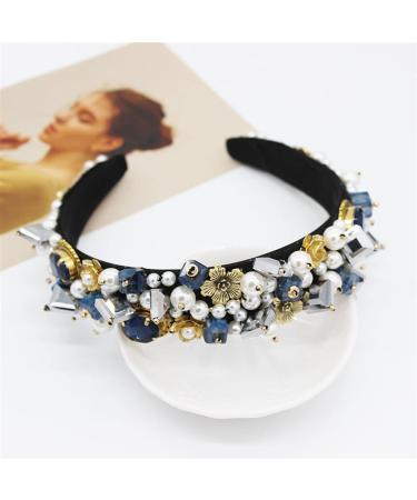 Shop Luxury Baroque Crystal Beaded Headband - Wild Iron Flower Hair Hoops for Dance Parties | Famousgoods - Buy Online on GoSupps.com