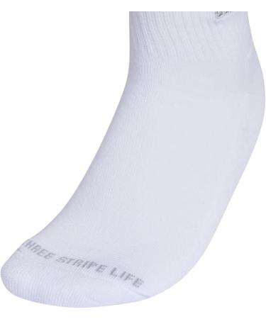 adidas Women's Cushioned Sport High Quarter Socks (3-Pair) - Medium - White/Clear Onix Grey - Buy Online on GoSupps.com