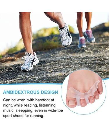 Doact Gel Toe Separator Stretcher Bunion Corrector - Relieve Pain of Hallux Valgus and Hammer Toe - Silicone Toe Straightener Spacer for Men and Women (2 Pair) - Buy Online on GoSupps.com