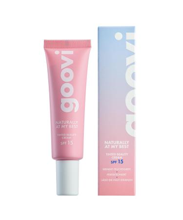 GOOVI Naturally Tinted Beauty Cream - Cr me de jour teint e SPF 15 - BB cr me naturelle pour tous les types de peau - Hydratant couvrant et soin en un - 30 ml
