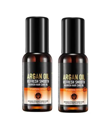 Huile d'argan bio huiles capillaires pour la croissance des cheveux renforce les m ches fragiles lisse les frisottis favorise une croissance plus paisse et plus abondante pour tous types de chev 2pcs
