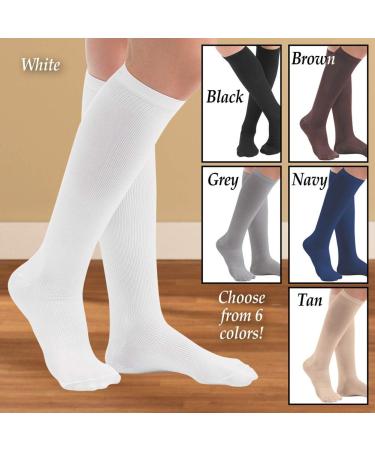 Women's Compression Trouser Socks - Firm 20-30 mmHg Grey Large | Made in the USA - Collections Etc - Buy Online on GoSupps.com
