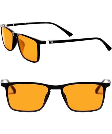 NOBLUE - Blue Light Filter Glasses Men & Women - Blue Light Glasses for Evening - Orange - classic