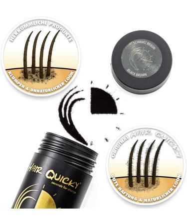  Hair Quicky High Quality Hair Fibers Stirring Bristles Immediate Effect On Secret Corners Partial Salons Hair Loss And Luminous Hair Natural Keratin 28g Black & Brown - Buy Online on GoSupps.com