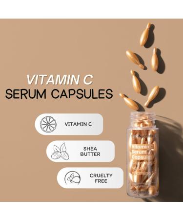 Masque Bar 10% Vitamin C Serum Capsules - Brightening & Hydrating Korean Face Treatment | 30 Paraben & Mineral Oil Free Capsules - Buy Online on GoSupps.com