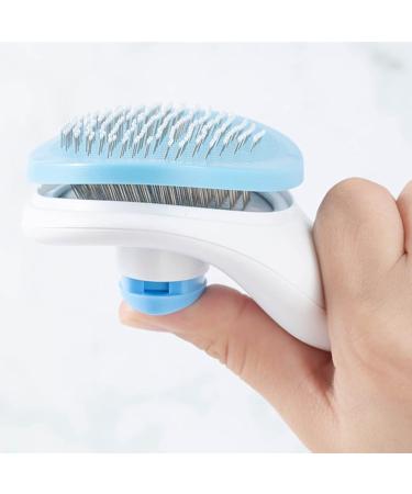 Secwell Dog Self-Cleaning Brush | One-Button Undercoat Remover | Blue | International Shipping Available - Buy Online on GoSupps.com