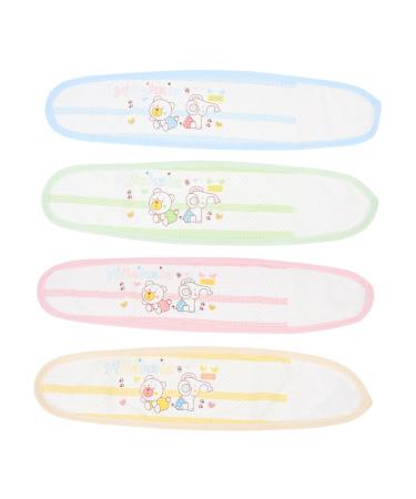 Healeved 4pcs Baby Navel Bellyband Infant Umbilical Cord Protector Hernia Belt Baby Infant Umbilical Belt Umbilical Hernia Belt Infant Baby Abdominal Binder Newborn Cotton Toddler Adhesive