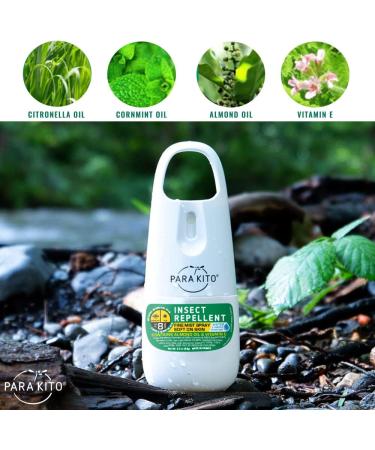 Para'Kito Mosquito Bonus Pack: 2 Wristbands + 2 Refills (Grey/Pineapple) + Repellent Spray - Buy Online on GoSupps.com
