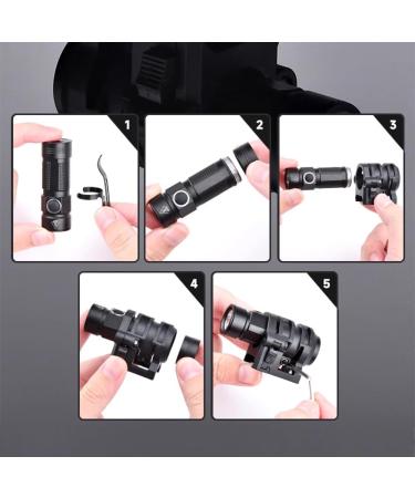 Qiruimy Tactical Military Helmet Light - 400 Lumens Aluminum Flashlight with Stroboscope & Quick Clip | WCP002 - Buy Online on GoSupps.com