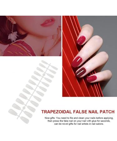 Dajidafu 1 Set French Tip Press on Nails Extra Long Colorful Gloss Adhesive Tabs Full Cover Ballerina Flat head for Women Girls Type 16 - Buy Online on GoSupps.com