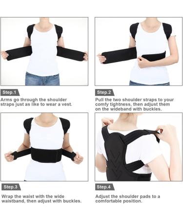 Adjustable Posture Corrector Back Waist Support Spine Brace Belt Postural Trainer Posture Corrector Unisex(M Code) - Buy Online on GoSupps.com