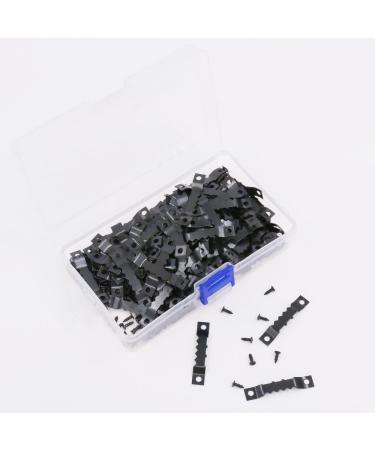 Swpeet 120 Pcs Black Sawtooth Picture Frame Hangers - Double Hole with Screws for Creative Home Decoration - Buy Online on GoSupps.com