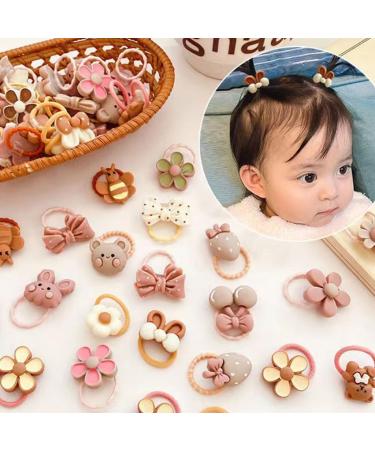20 Pieces/set Hair Rings Elastic Hair Bands Cute Cartoon Kids Headwear Hair Ties Great Birthday Gift for Girls Toddlers 1 - Buy Online on GoSupps.com