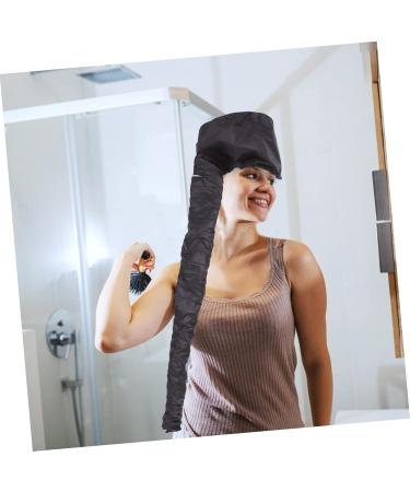 Healeved 2pcs Dry Hair Cap Portable Conditioning Hats Cap for Curly Delicate Hats Caps Black 190t - Buy Online on GoSupps.com