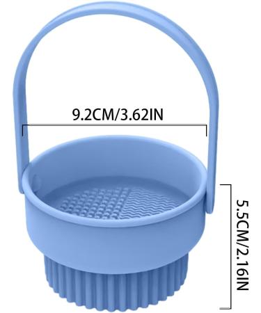 Makeup Brush Cleaner Bowl Brush Cleaning Bowl Cosmetic Brush Cleaning Basin Makeup Brush Washing Bowl Brush Scrubber Bowl Makeup Brush Rinse Bowl Brush Cleansing Bowl Makeup Brush Spa Blue - Buy Online on GoSupps.com