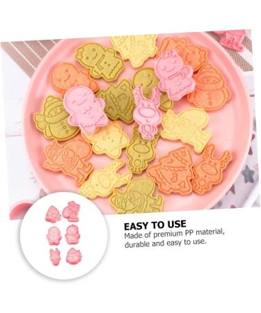 Ciieeo 6pcs Biscuit Mold Biscuits Ice Cake Mold Cake Kit Cookie Mold Push Type Baking Tools 3D - Buy Online on GoSupps.com