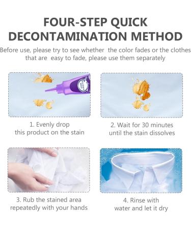 Lakatarina Stain Remover Active Enzyme Laundry Stain Remover Laundry Stain Remover Garment Stubborn Stain Cleaner Oil Remover for All Washable Fabrics (2PCS) - Buy Online on GoSupps.com