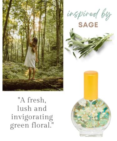 Sage Organic Mini Perfume Spray by Sage- 1/2 oz Vegan & Cruelty-Free Fresh Scent Cucumber White Sage Sweet Pea Sage 1/2 oz Mini Eau de Toilette Spray - Buy Online on GoSupps.com